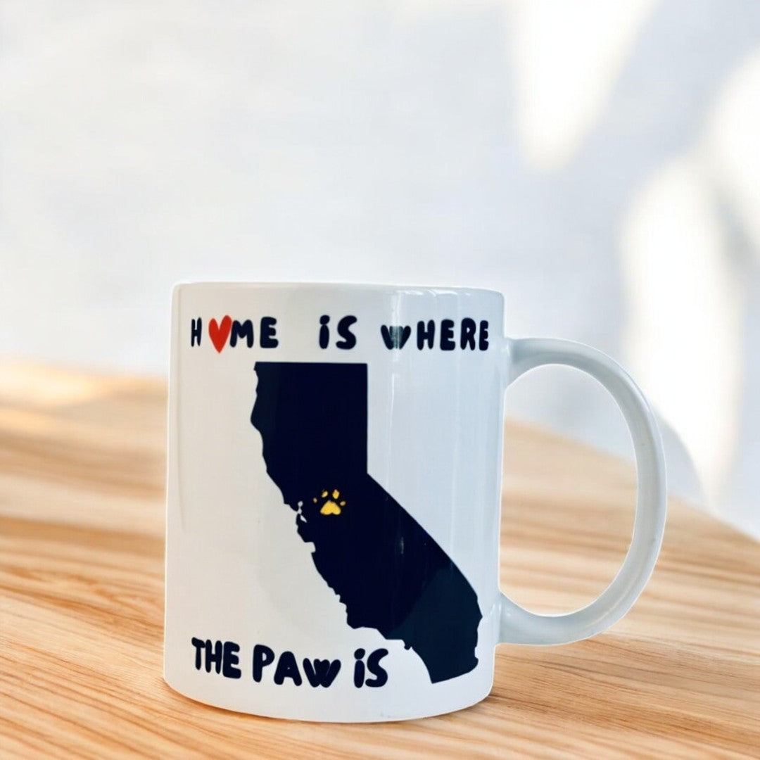 "Home is Where the Paw is" (Bay Area) Ceramic Mug