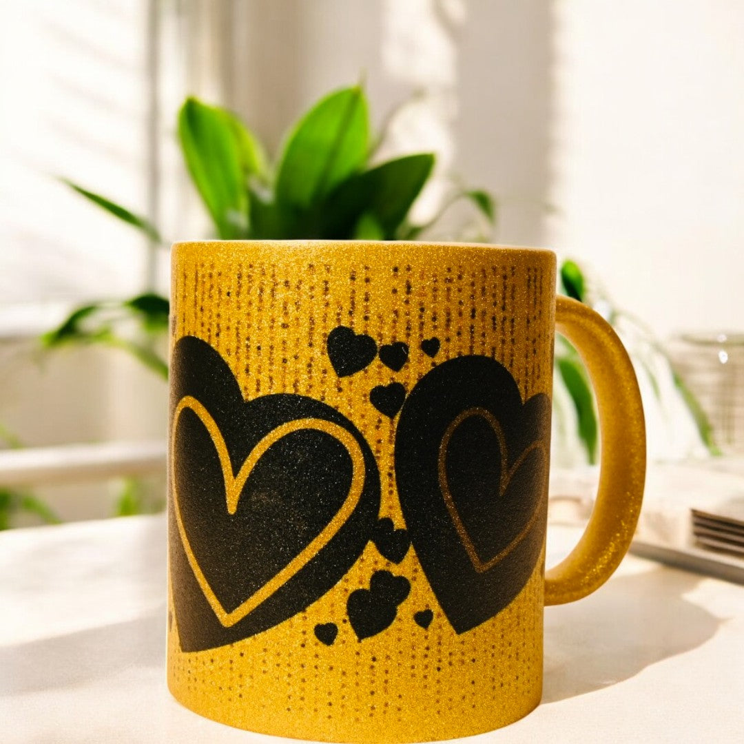 "The Hearts of Black & Gold" Ceramic Mug