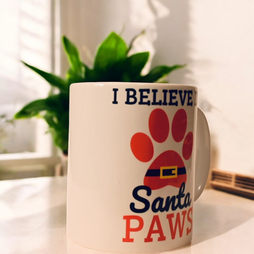 "I Believe in Santa Paws" Ceramic Mug