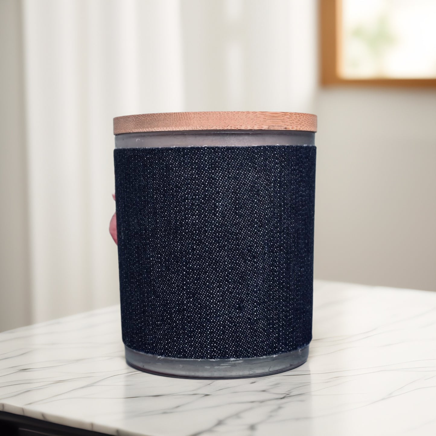 Dots & Denim Coconut-Apricot Wax Candle (10oz)