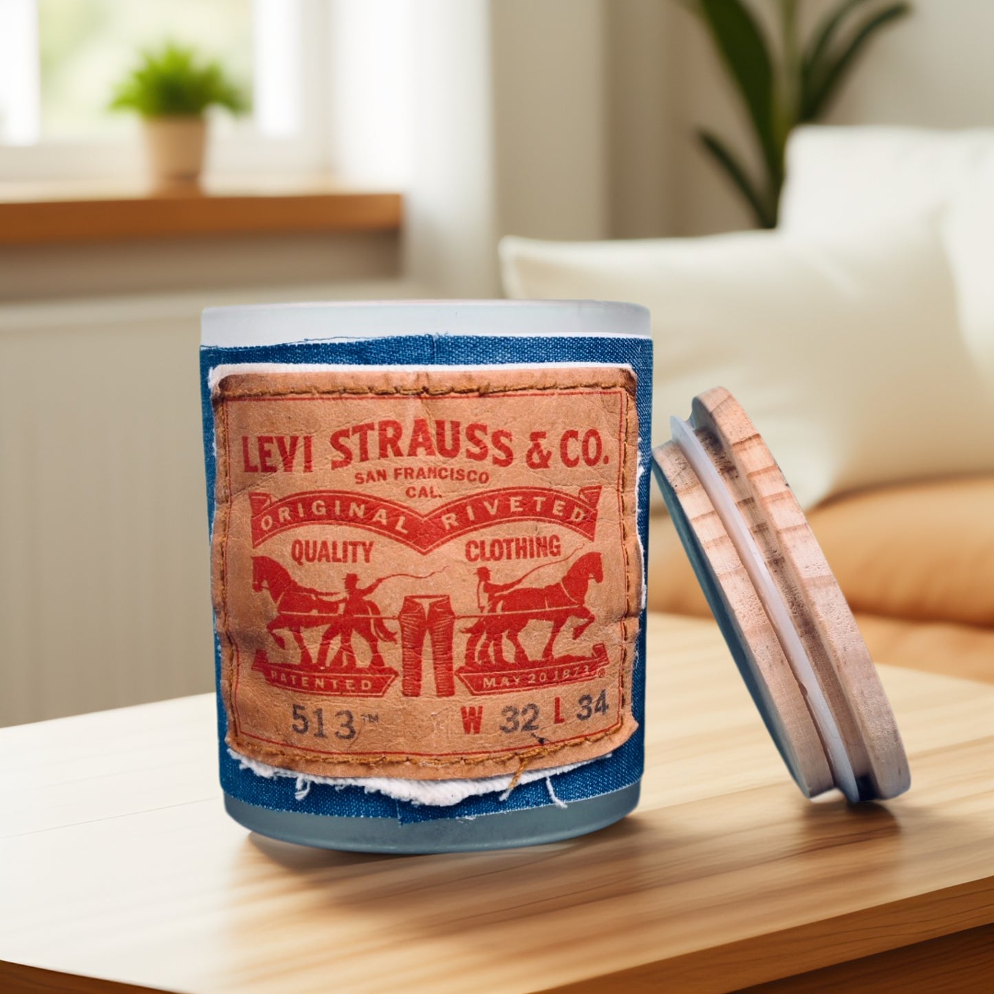513 Vintage Levi in Denim Coconut-Apricot Wax (10oz)