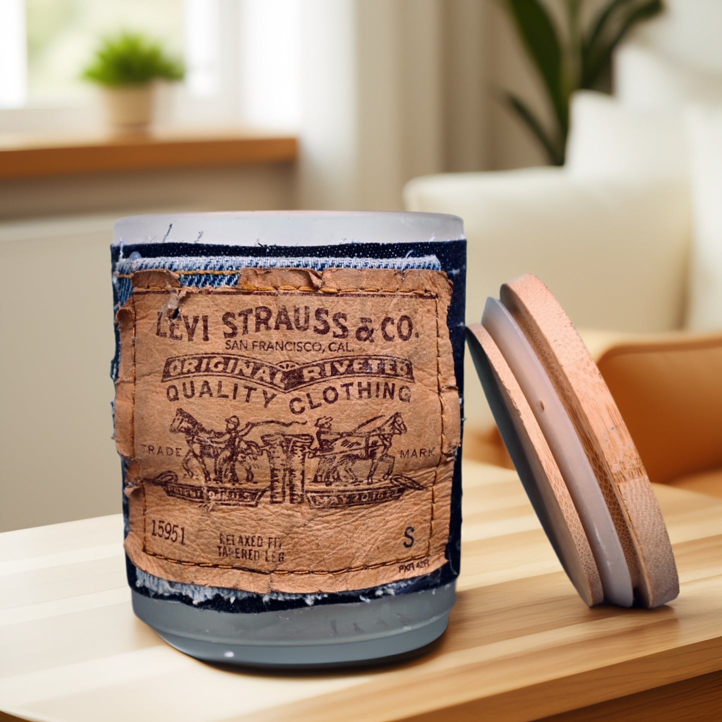 Vintage 15951 "Relaxed Fit" Levi in Torn Denim Soy Wax Blend Candle (10oz)