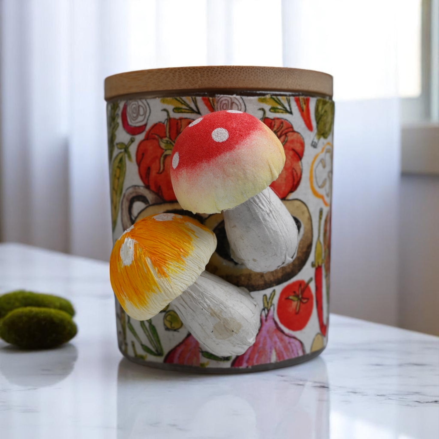 Whimsy Garden Coconut-Apricot Wax Candle (10oz)
