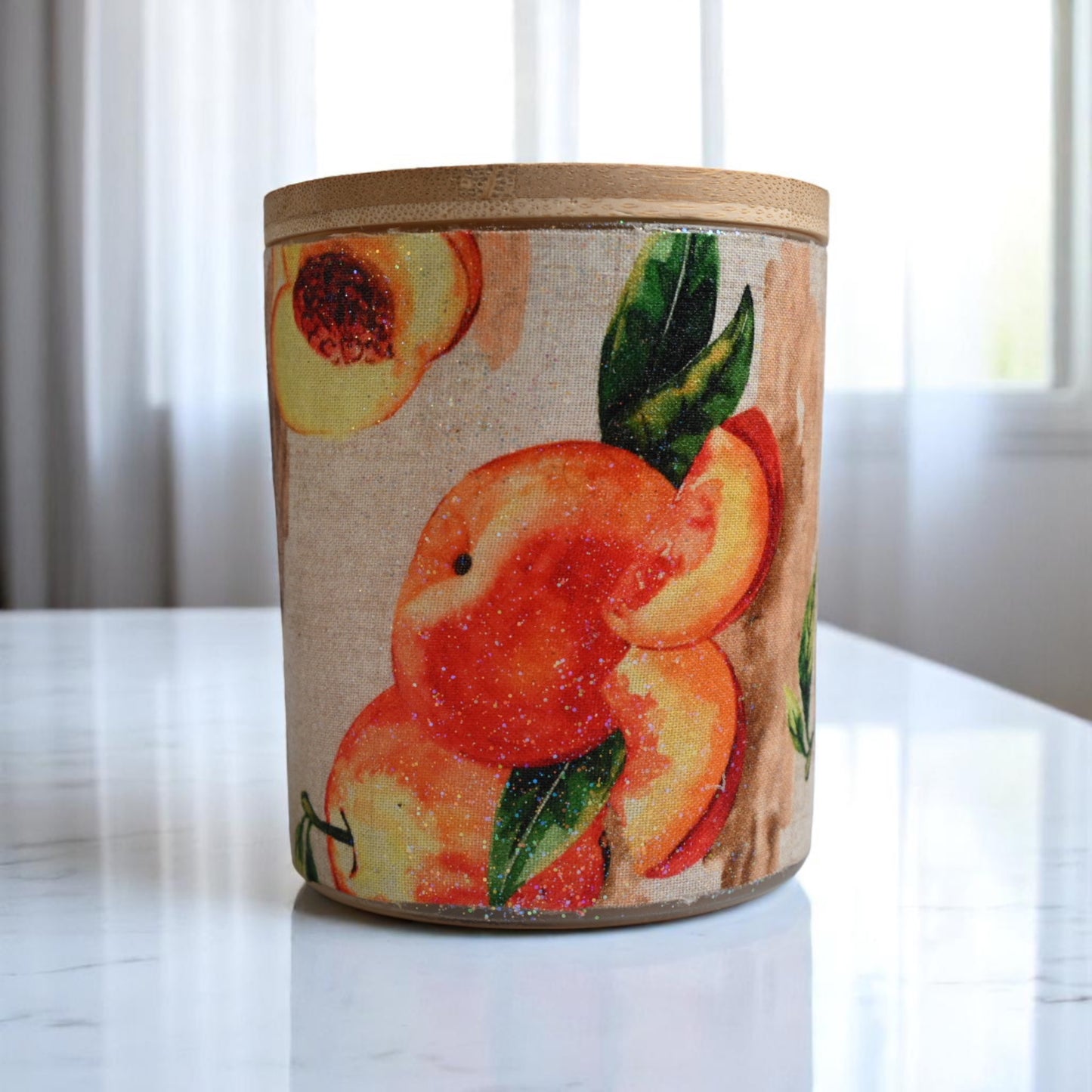Peachy Keen Coconut-Apricot Wax Candle (10oz)