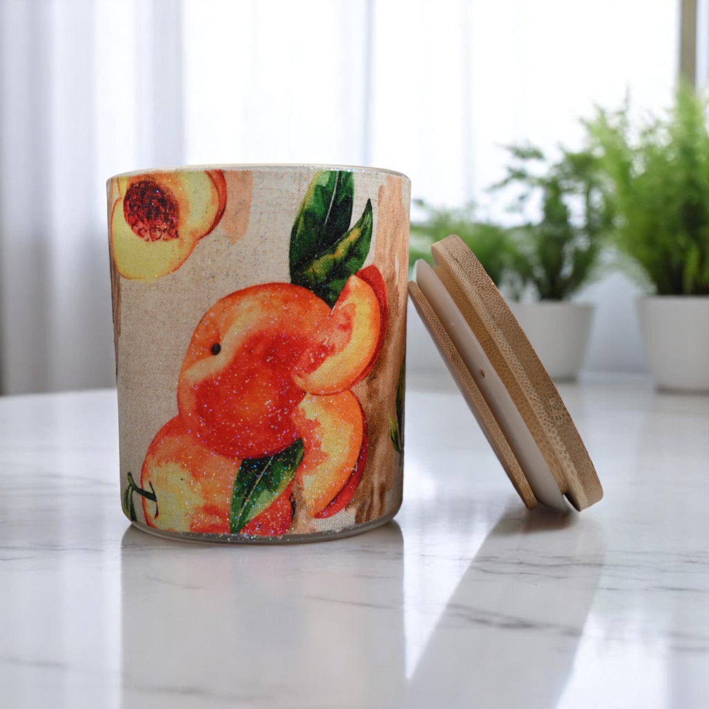 Peachy Keen Coconut-Apricot Wax Candle (10oz)