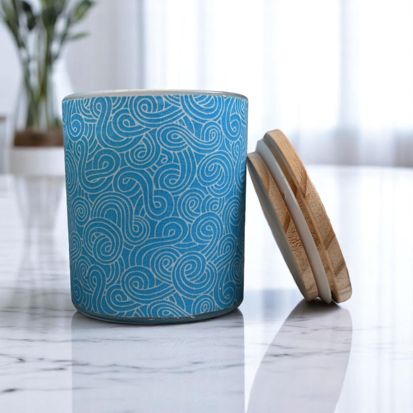 Blue Drift Coconut-Apricot Wax Candle (10oz)