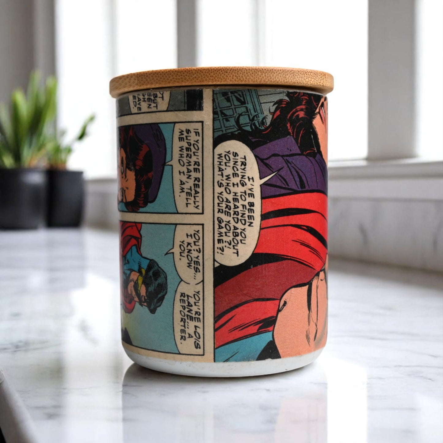 1993 Superman in Comic Soy Coconut-Apricot Wax Blend Candle #1 (10oz)