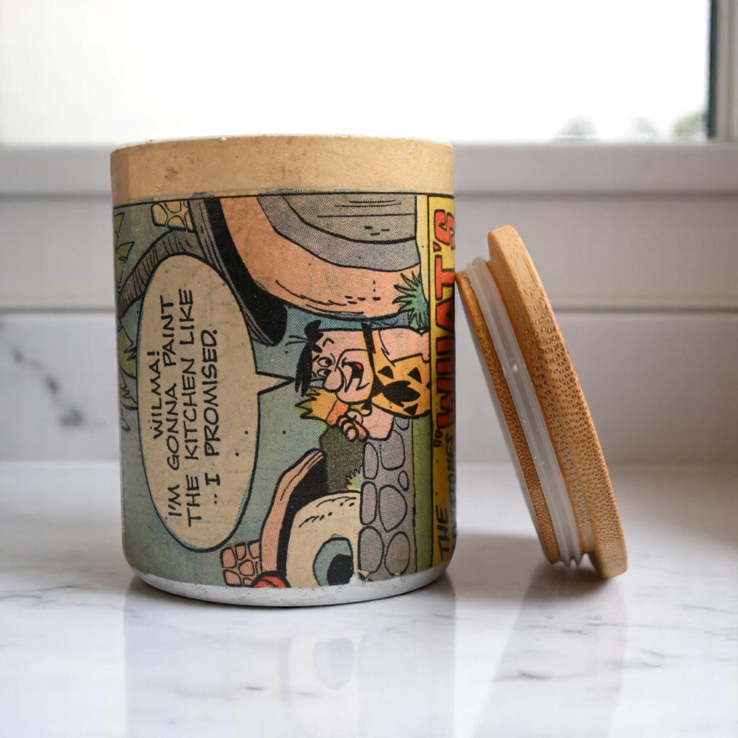 1971 Yabba Dabba Do in Comic Coconut-Apricot Wax Blend Candle #1 (10oz)