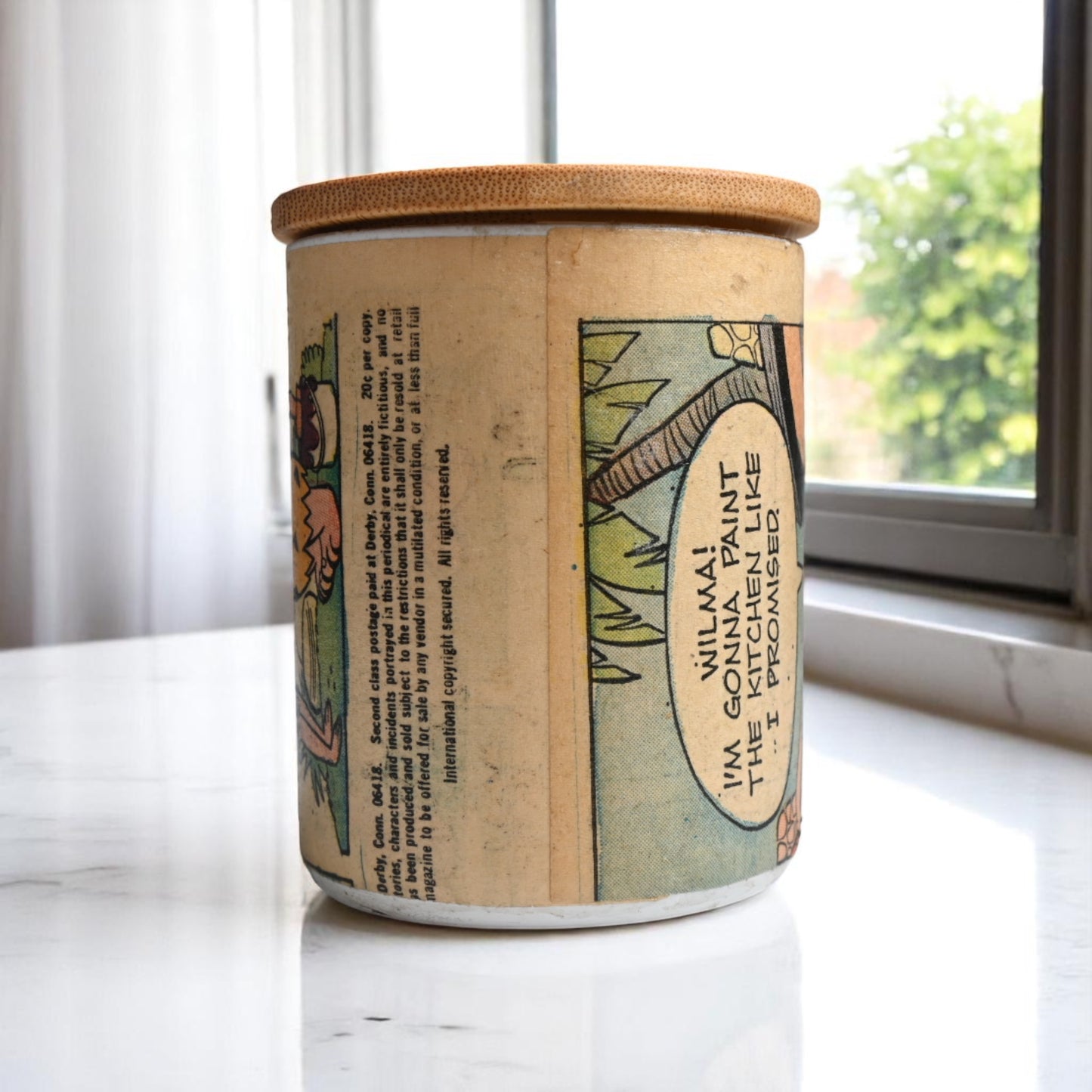 1971 Yabba Dabba Do in Comic Coconut-Apricot Wax Blend Candle #1 (10oz)