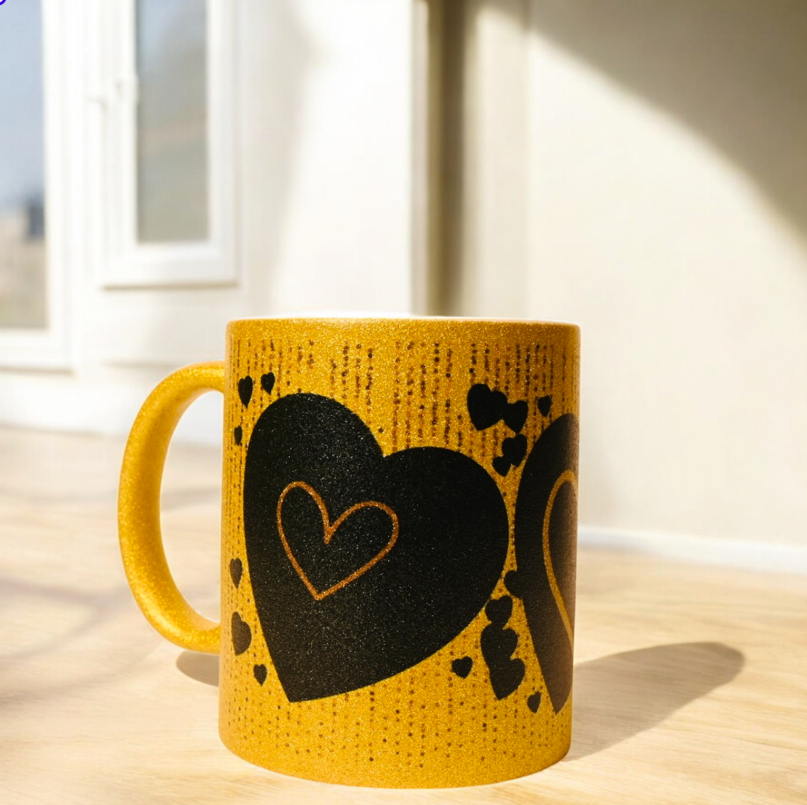 "The Hearts of Black & Gold" Ceramic Mug
