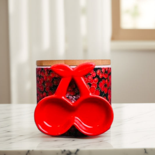 "With a Cherry on Top" Coconut-Apricot Blend Candle (16oz)
