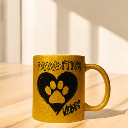"Pawsitive Vibes" Ceramic Mug