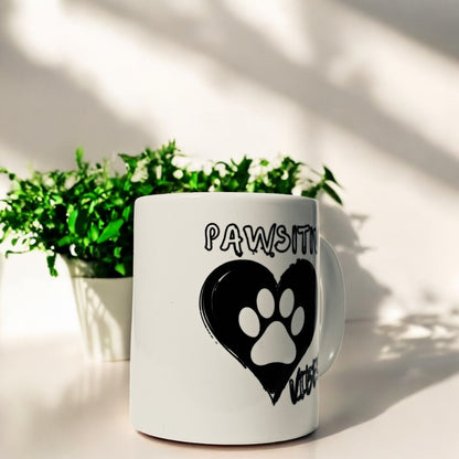 "Pawsitive Vibes" Ceramic Mug