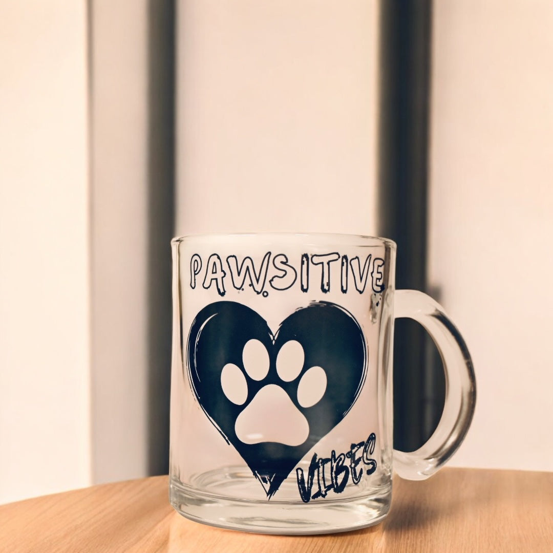"Pawsitive Vibes" Ceramic Mug