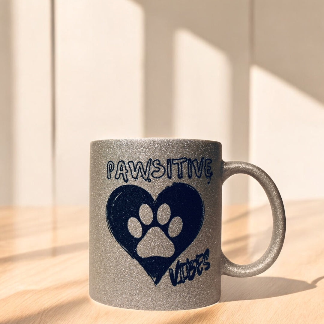 "Pawsitive Vibes" Ceramic Mug