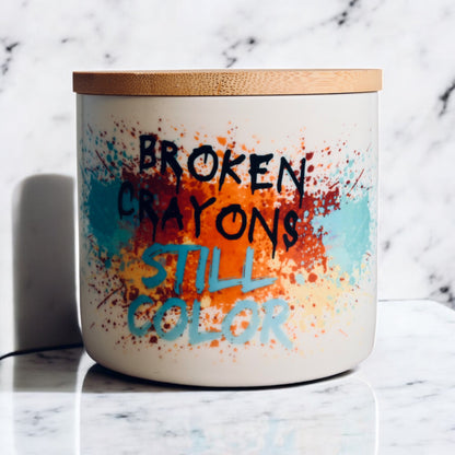 Broken Crayons Still Color Coconut-Apricot Blend Candle (16oz)