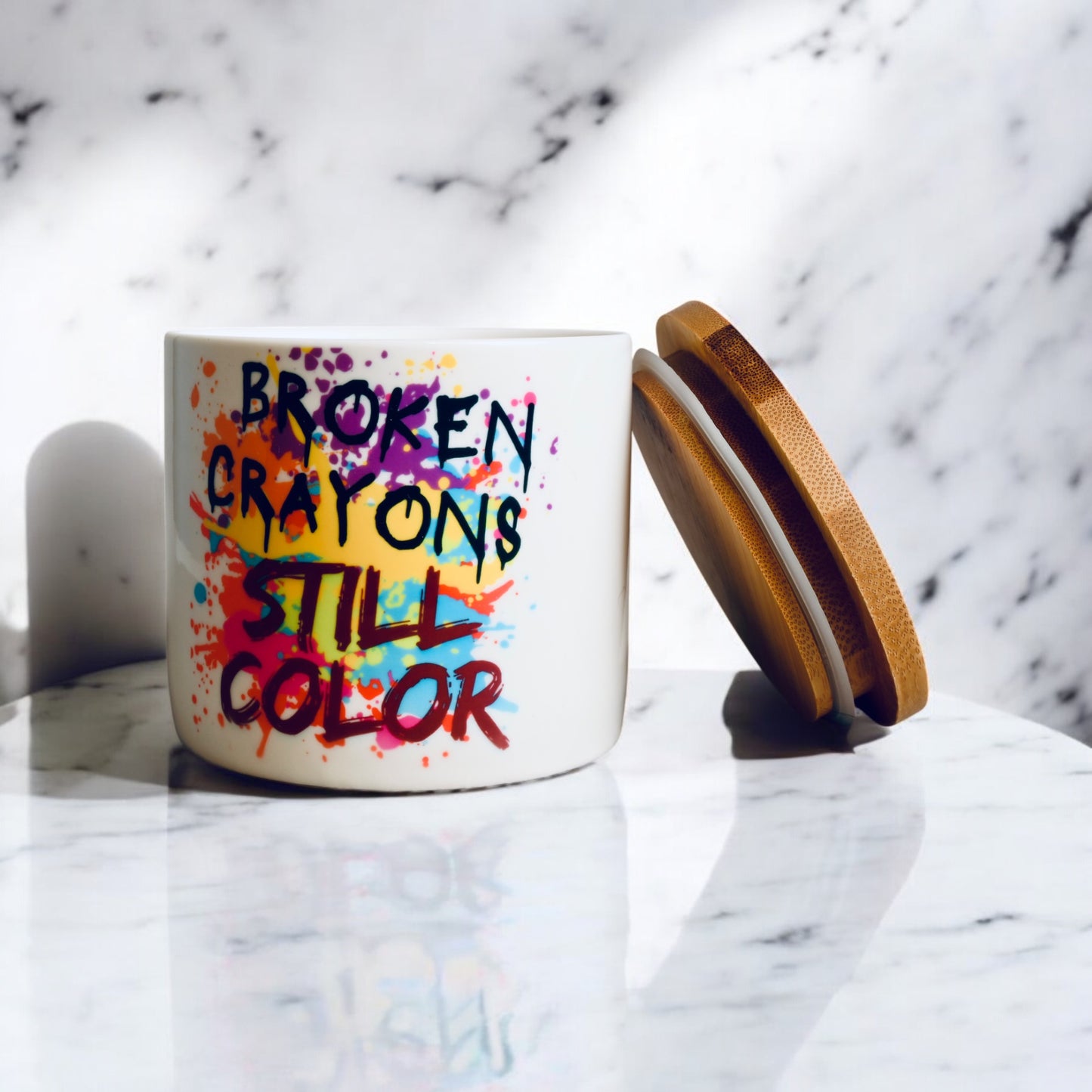 Broken Crayons Still Color Coconut-Apricot Blend Candle (16oz)