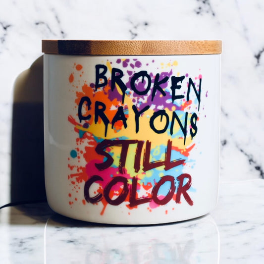 Broken Crayons Still Color Coconut-Apricot Blend Candle (16oz)
