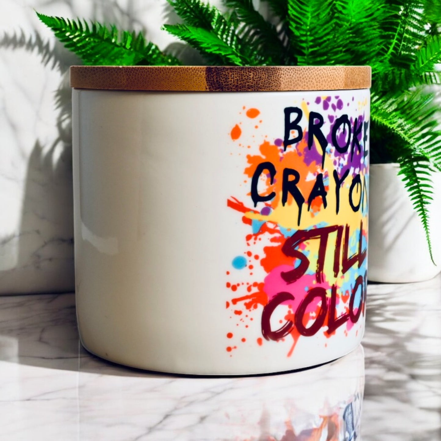 Broken Crayons Still Color Coconut-Apricot Blend Candle (16oz)