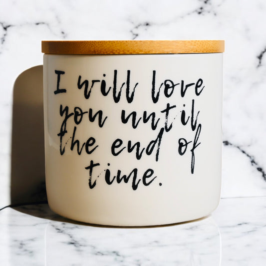 "I Will Love You Until The End of Time" Coconut-Apricot Blend Candle (16oz)