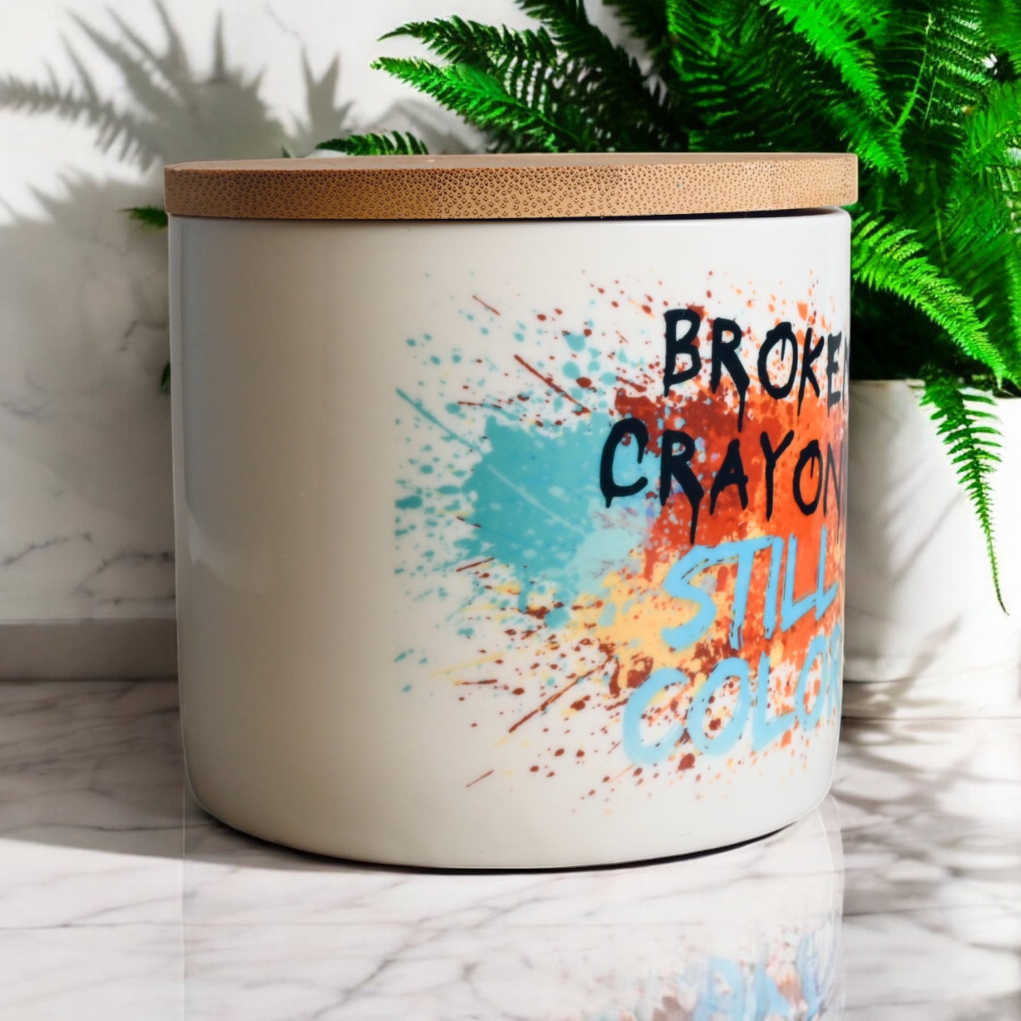 Broken Crayons Still Color Coconut-Apricot Blend Candle (16oz)