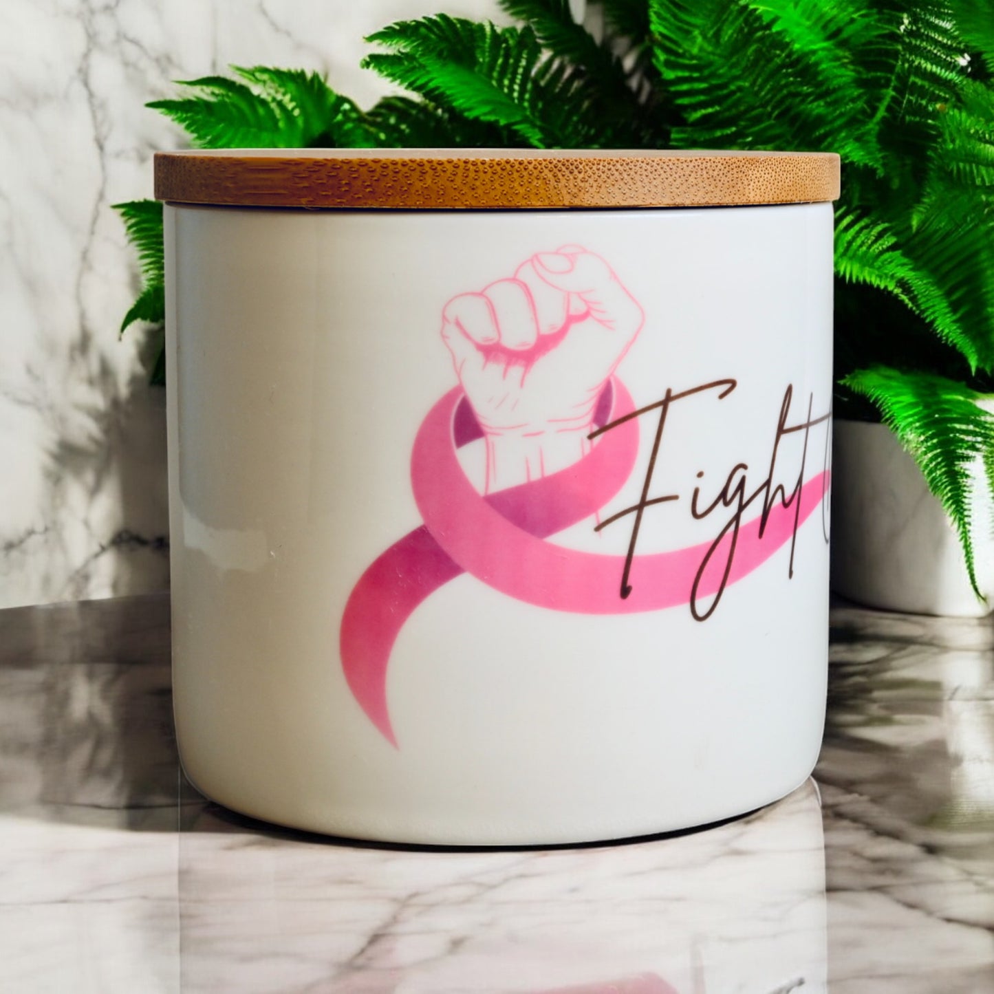Fight On (Beat Breast Cancer) Coconut-Apricot Blend Candle (16oz)