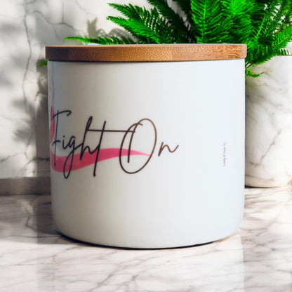 Fight On (Beat Breast Cancer) Coconut-Apricot Blend Candle (16oz)