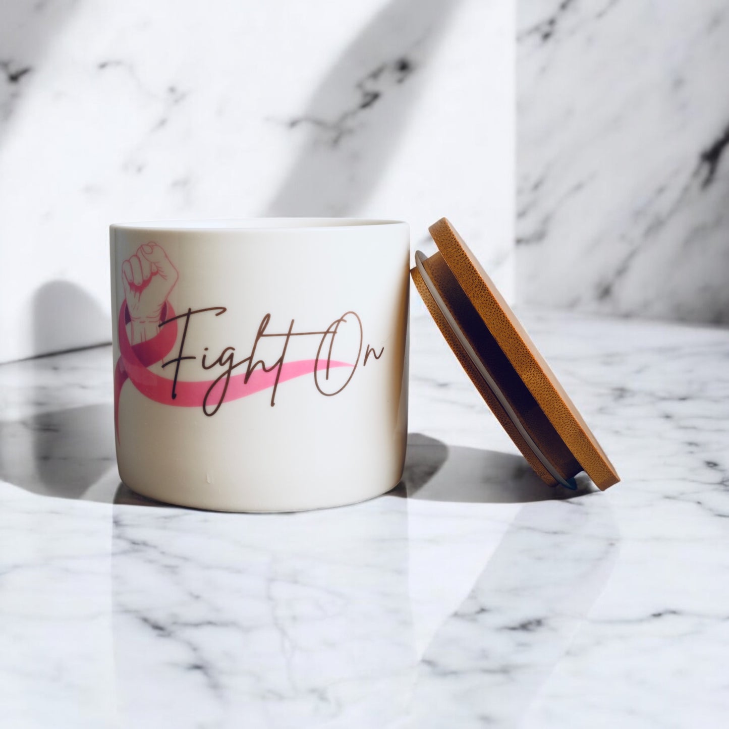 Fight On (Beat Breast Cancer) Coconut-Apricot Blend Candle (16oz)