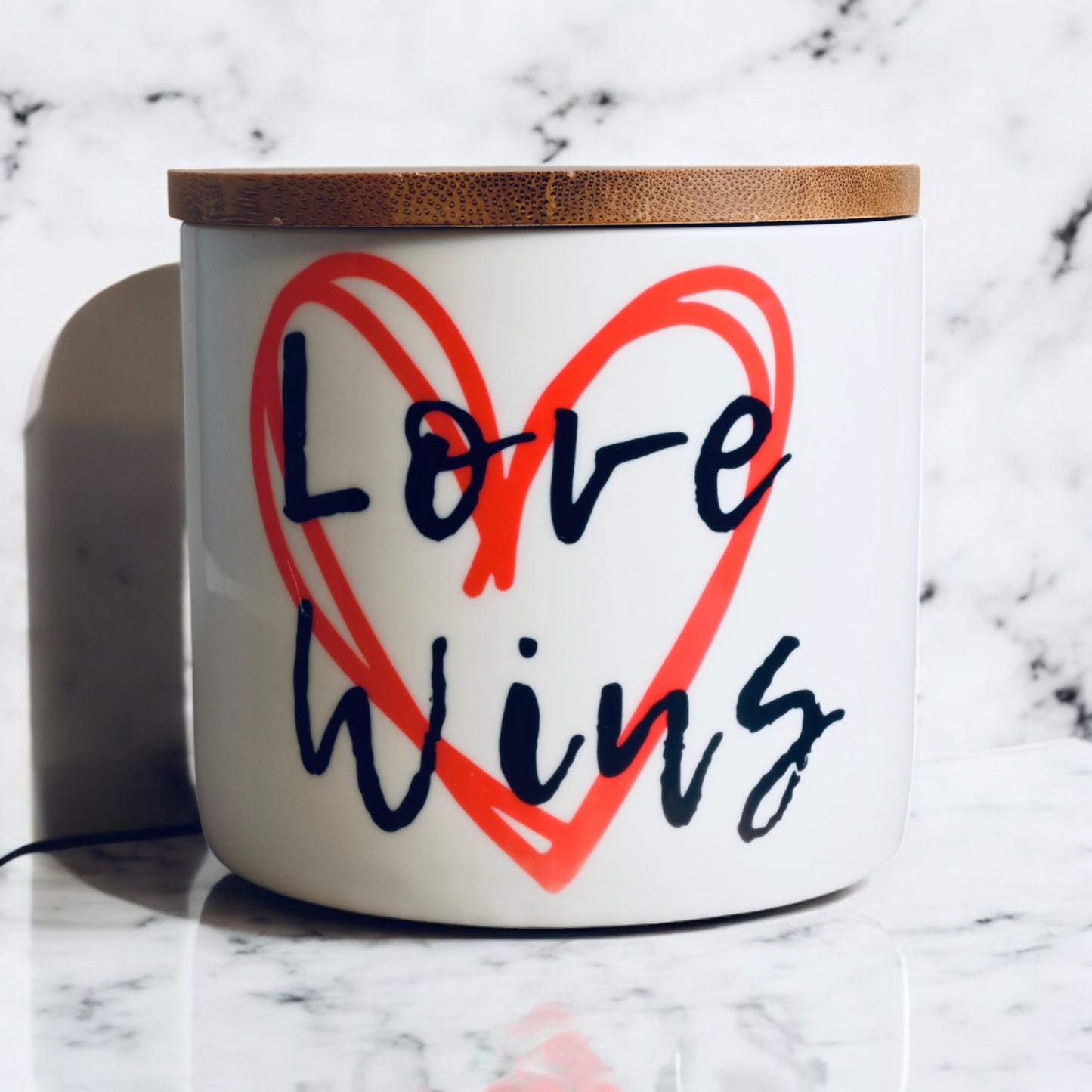 "Love Wins" Coconut-Apricot Wax Candle (16oz)