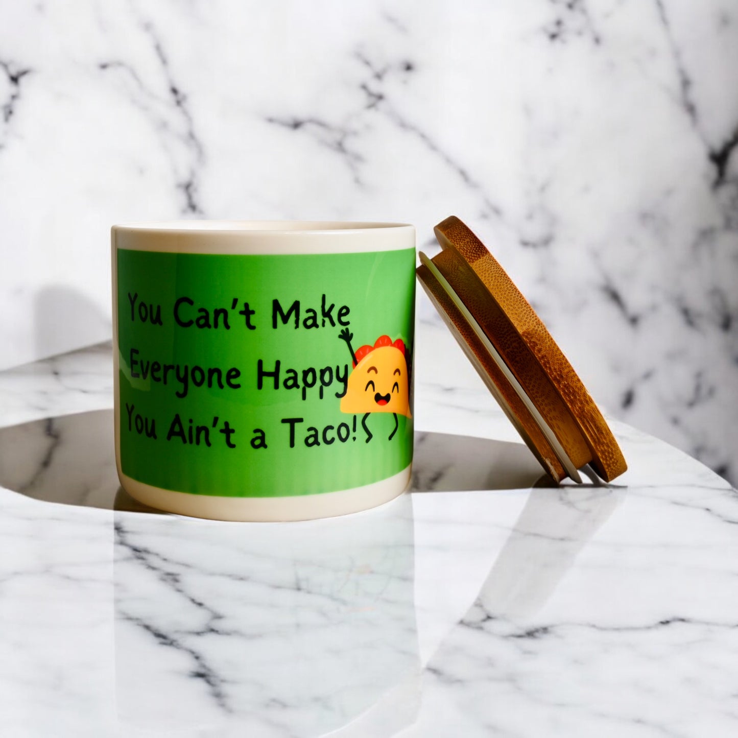 "You Can't Make Everyone Happy, You Ain't a Taco" Coconut-Apricot Blend Candle (160z)