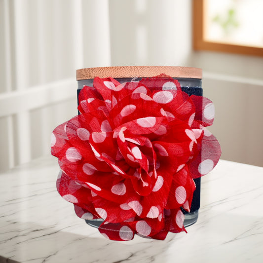 Dots & Denim Coconut-Apricot Wax Candle (10oz)