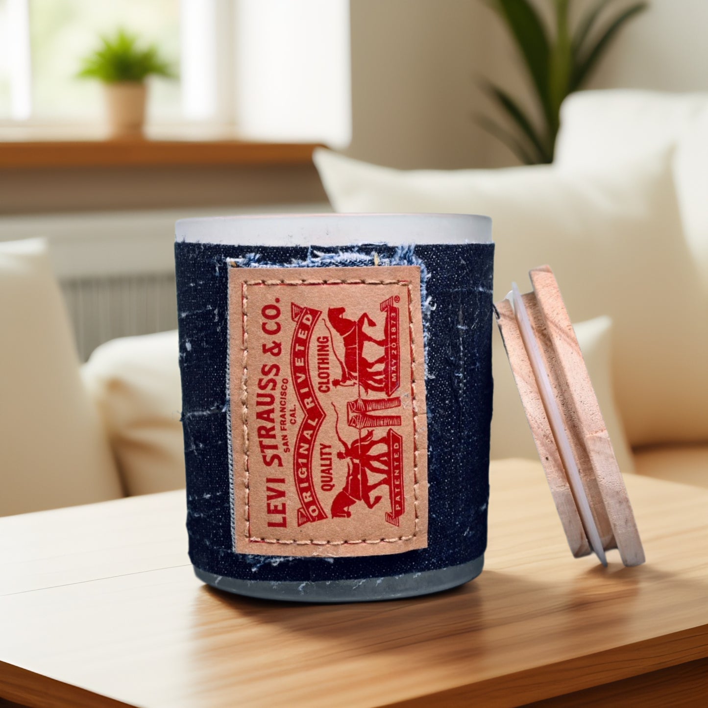 Vintage "Worn & Torn" Levi in Denim Soy Wax Blend Candle
