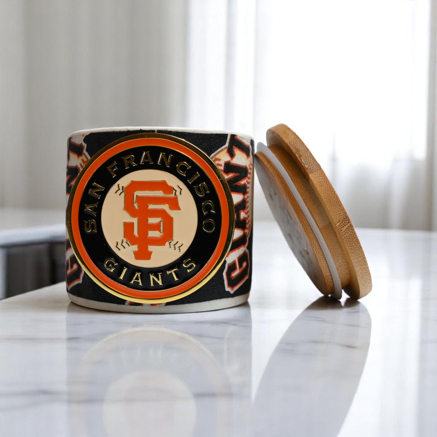 Go SF Giants! Coconut-Apricot Wax Candle (16oz)