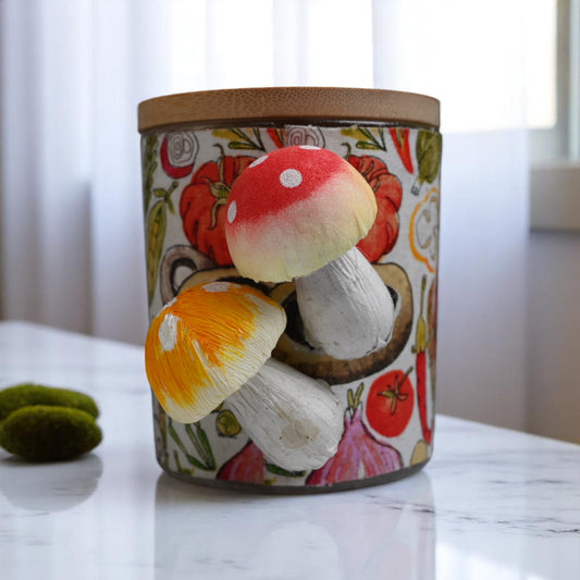 Whimsy Garden Coconut-Apricot Wax Candle (10oz)