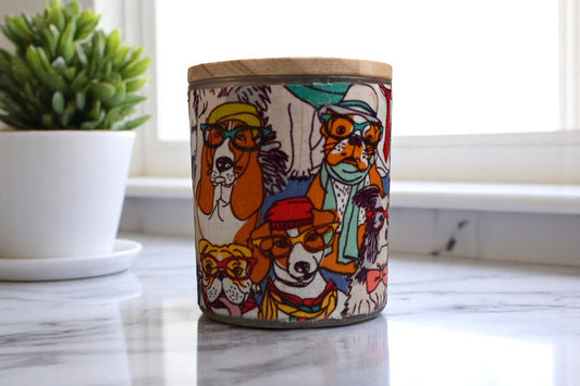 "Who Let the Dogs Out?"Coconut-Apricot Wax Candle (10oz)
