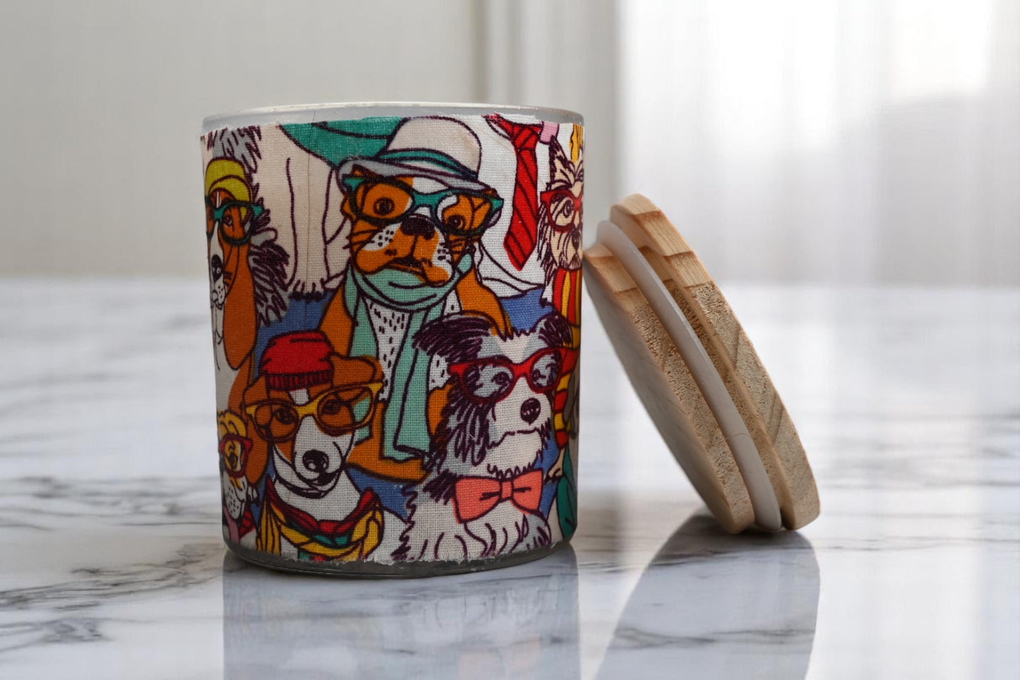 "Who Let the Dogs Out?"Coconut-Apricot Wax Candle (10oz)