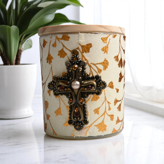 Golden Grace Coconut-Apricot Wax Candle (10oz)