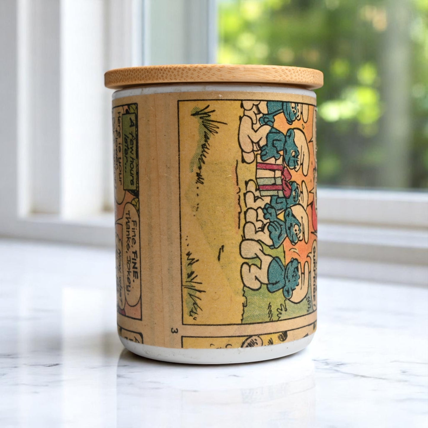 1982 Smurf Classic in Comic Coconut-Apricot Wax Blend Candle #1  (10oz)